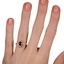 The Amantha Ring, smallzoomed in top view on a hand