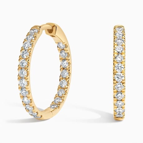 Small Perfect Luxe Hoop Diamond Earrings