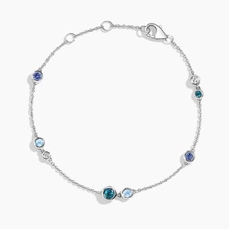 Blue Gemstone Tonal Bracelet