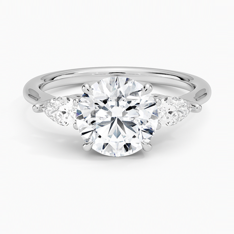 Platinum Opera Three Stone Diamond Ring