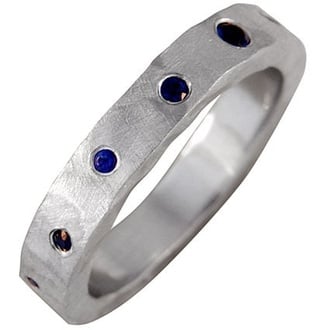 Custom Organically Placed Sapphire Ring