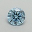 0.52 Ct. Fancy Vivid Blue Round Lab Grown Diamond