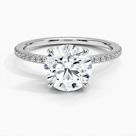 Platinum Viviana Half-Coverage Diamond Ring