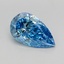 1.70 Ct. Fancy Vivid  Blue Pear Lab Grown Diamond