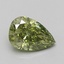 1.57 Ct. Fancy Vivid Green Pear Lab Grown Diamond