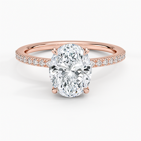 14K Rose Gold Perfect Fit Half-Coverage Diamond Ring