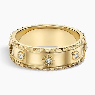 Sol Starburst Bezel Diamond Ring