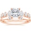 14K Rose Gold Echo Diamond Ring with Wren Diamond Open Ring