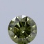 0.84 Ct. Fancy Intense Green Round Lab Grown Diamond