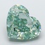 7.06 Ct. Fancy Vivid Green Heart Lab Grown Diamond