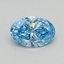 0.34 Ct. Fancy Vivid Blue Oval Lab Grown Diamond