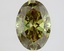 2.24 Ct. Fancy Vivid Green Oval Lab Grown Diamond