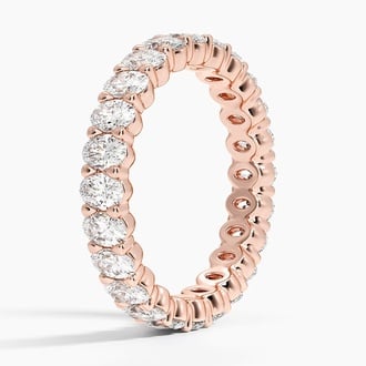 Low Profile Oval Eternity Diamond Ring (2 ct. tw.) in 14K Rose Gold
