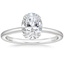 18K White Gold Sora Diamond Ring, smalltop view