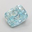 3.04 Ct. Fancy Intense Bluish Green Cushion Lab Grown Diamond