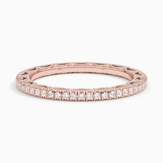 Tacori Lunetta Crescent Eternity Diamond Ring (1/2 ct. tw.) in 18K Rose Gold