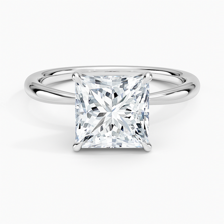 18K White Gold Freesia 2mm Solitaire Ring