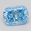 1.57 Ct. Fancy Vivid  Blue Cushion Lab Grown Diamond