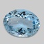 15.7x12.0mm  Blue  Oval   Aquamarine