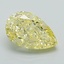 1.06 Ct. Fancy Intense Yellow Pear Lab Grown Diamond