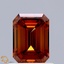 0.80 Ct. Fancy Vivid  Orange Emerald Lab Grown Diamond