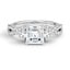 Custom Twisting Three Stone Diamond Ring