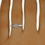 The Cleo Ring, smallzoomed in top view on a hand