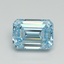 1.35 Ct. Fancy Vivid Blue Emerald Lab Grown Diamond
