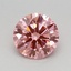 0.56 Ct. Fancy Vivid Pink Round Lab Grown Diamond