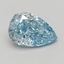 5.10 Ct. Fancy Vivid Blue Pear Lab Grown Diamond
