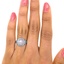 The Gayla Ring, smallzoomed in top view on a hand