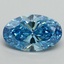 3.04 Ct. Fancy Vivid Blue Oval Lab Grown Diamond