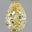 0.86 Ct. Fancy Intense Yellow Pear Lab Grown Diamond