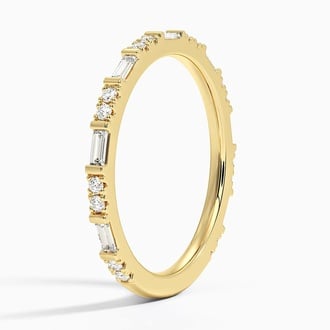 Luz Baguette and Round Diamond Ring