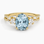 14K Yellow Gold Luxe Willow Three Stone Diamond Ring (1/2 ct. tw.), smalltop view