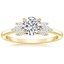 18K Yellow Gold Stella Diamond Ring, smalltop view