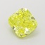 1.19 Ct. Fancy Vivid  Yellow Cushion Lab Grown Diamond