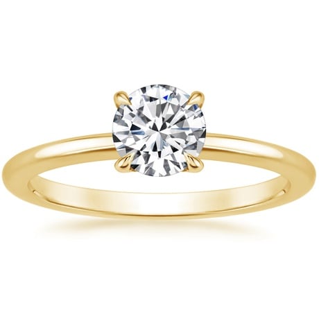 18K Yellow Gold Petite Elodie Ring with Luxe Ballad Diamond Ring