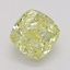 0.51 Ct. Fancy Intense Yellow Cushion Diamond