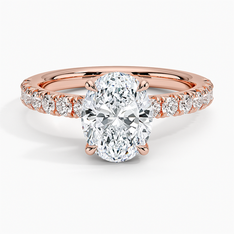 14K Rose Gold Olympia Half Coverage Diamond Ring
