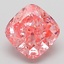 3.01 Ct. Fancy Vivid Pink Cushion Lab Grown Diamond