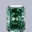 1.31 Ct. Fancy Vivid  Green Radiant Lab Grown Diamond