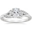 18K White Gold Jasmine Diamond Ring, smalltop view