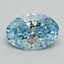 2.86 Ct. Fancy Vivid Blue Oval Lab Grown Diamond