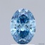 1.05 Ct. Fancy Vivid Blue Oval Lab Grown Diamond