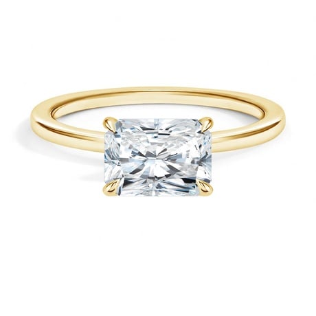 Flush Fit East-West Solitaire Ring