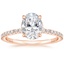 14K Rose Gold Arctica Diamond Ring, smalltop view