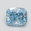 1.90 Ct. Fancy Vivid Blue Cushion Lab Grown Diamond
