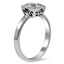 Baroque Floral Cushion Halo Ring, smallview