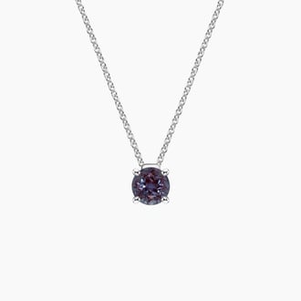 Floating Solitaire Lab Alexandrite Pendant